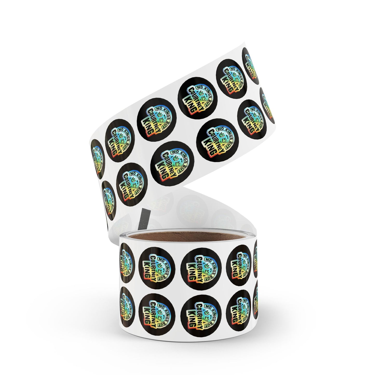 Round Sticker Label Rolls No Kings but Courtney King