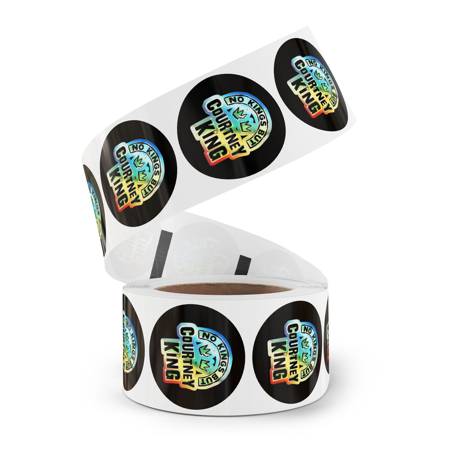 Round Sticker Label Rolls No Kings but Courtney King