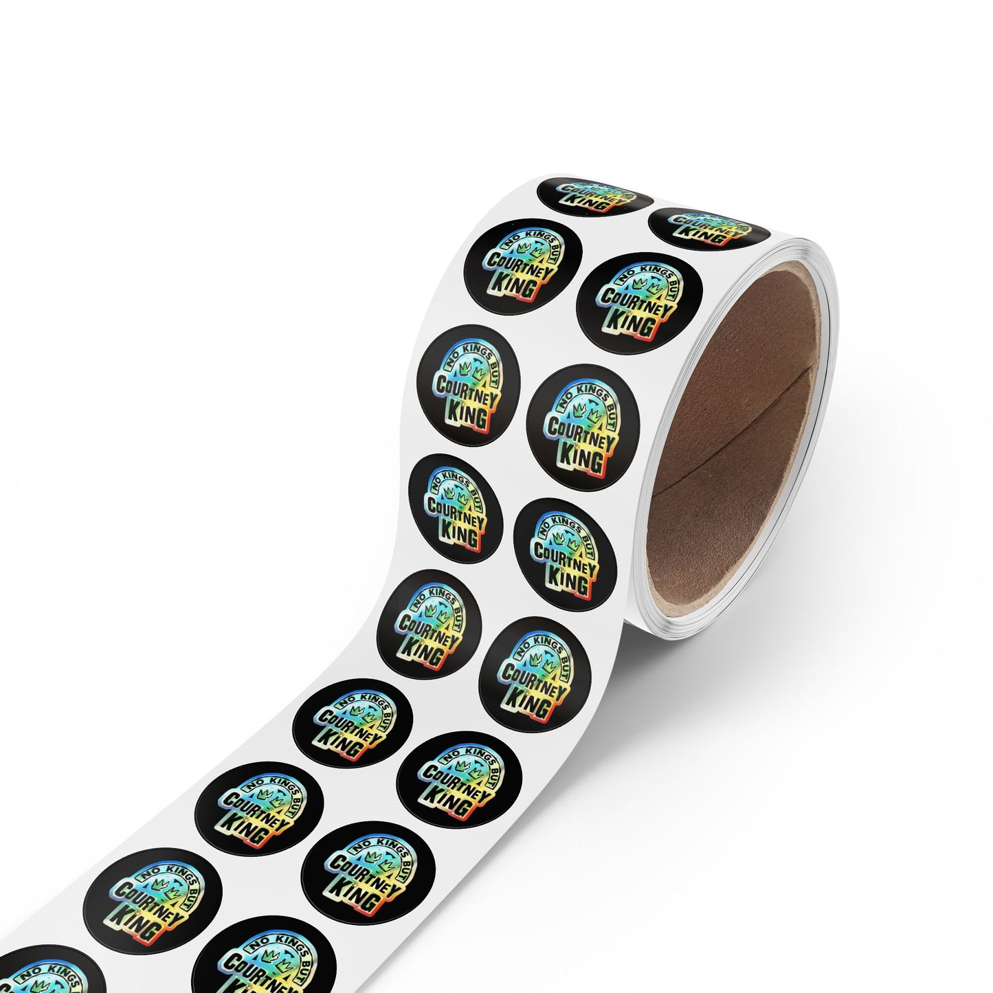 Round Sticker Label Rolls No Kings but Courtney King