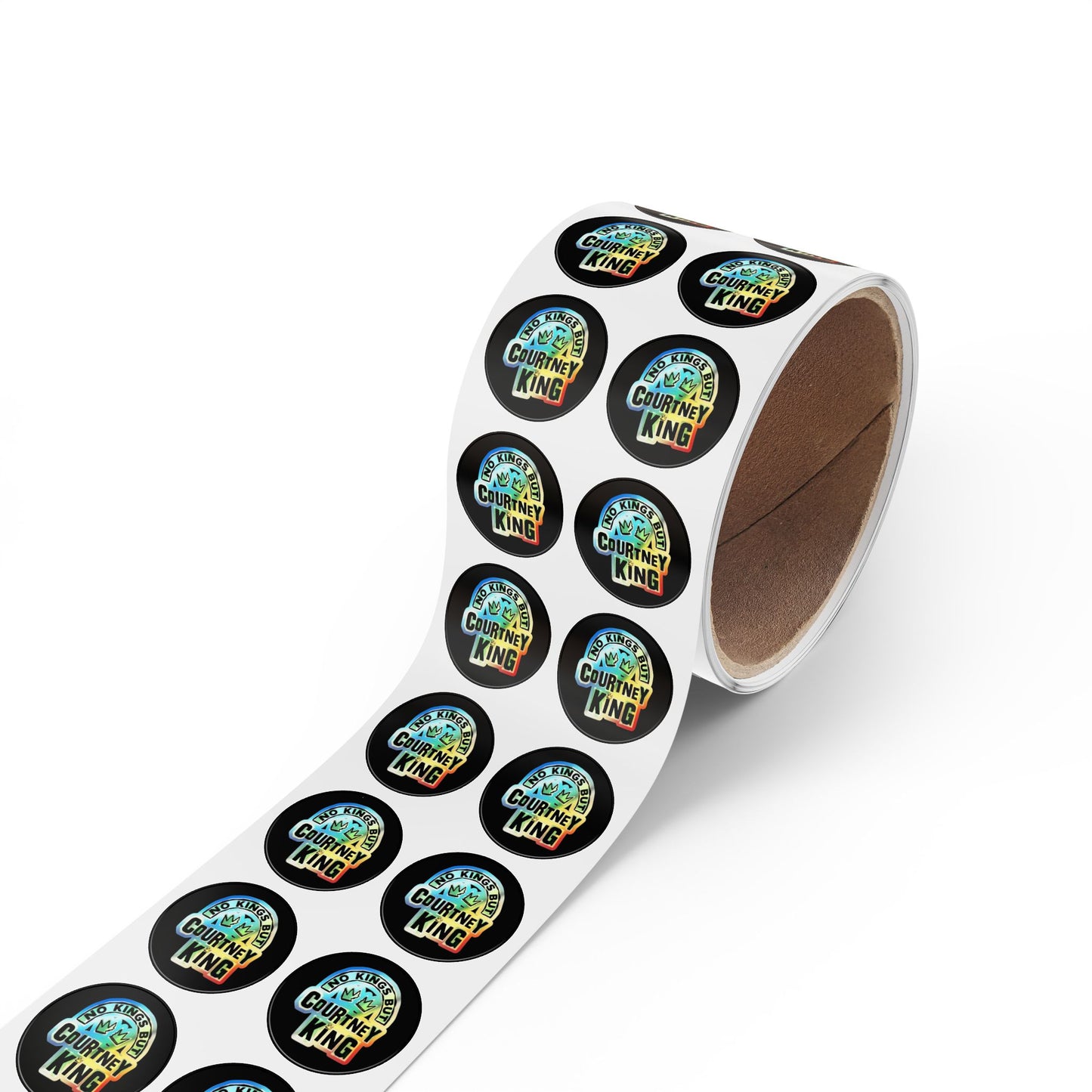 Round Sticker Label Rolls No Kings but Courtney King