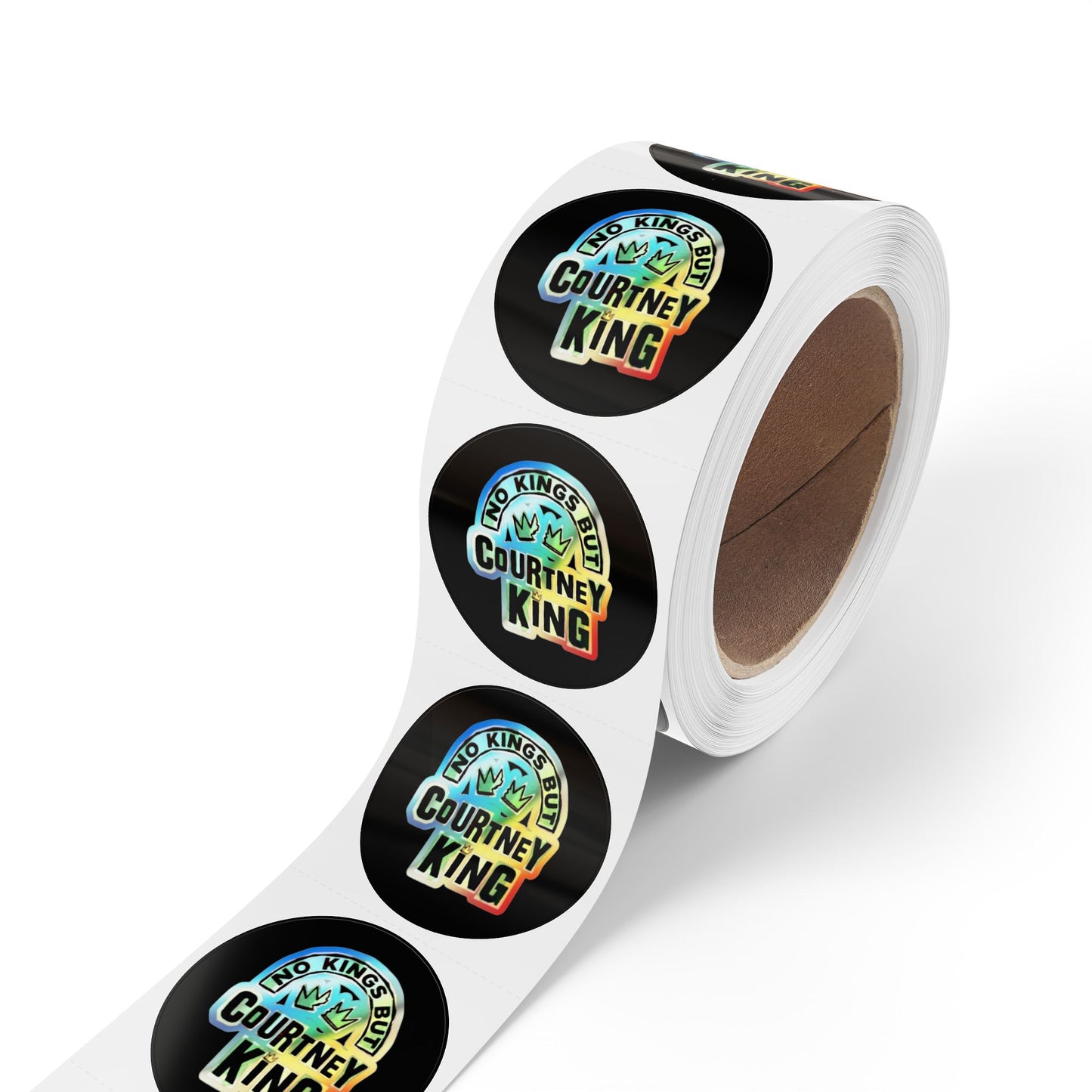 Round Sticker Label Rolls No Kings but Courtney King