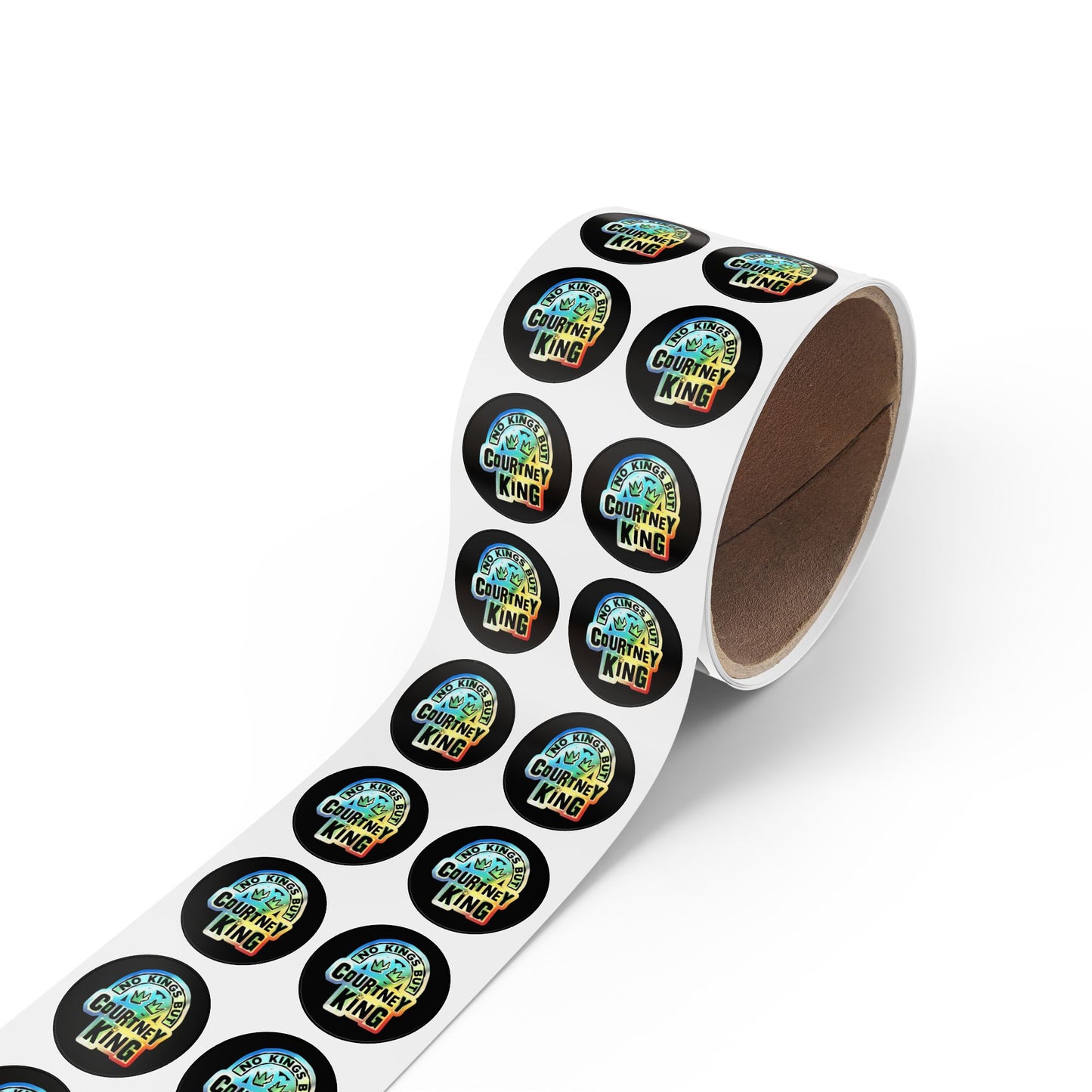 Round Sticker Label Rolls No Kings but Courtney King