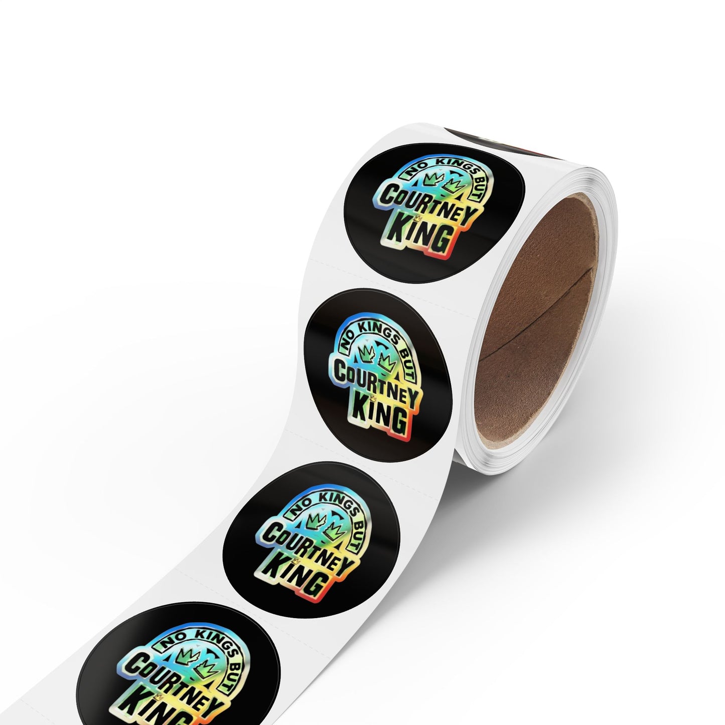 Round Sticker Label Rolls No Kings but Courtney King