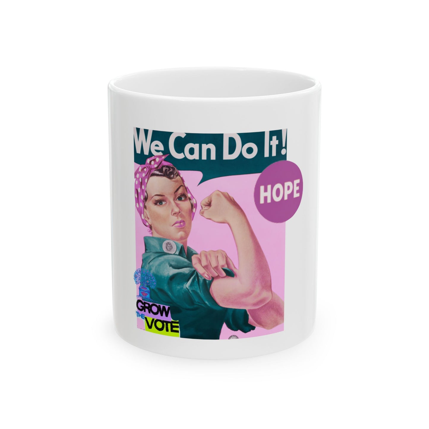Grow the Vote: We Can do it Ceramic Mug, (11oz, 15oz)