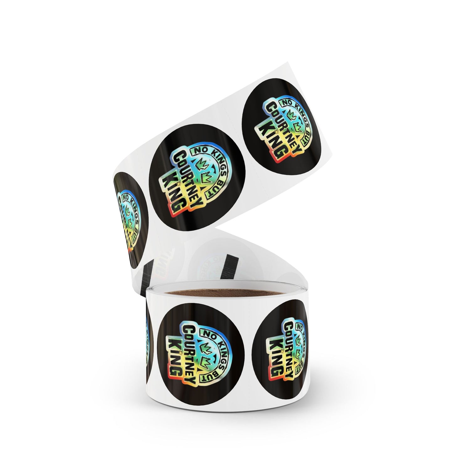 Round Sticker Label Rolls No Kings but Courtney King